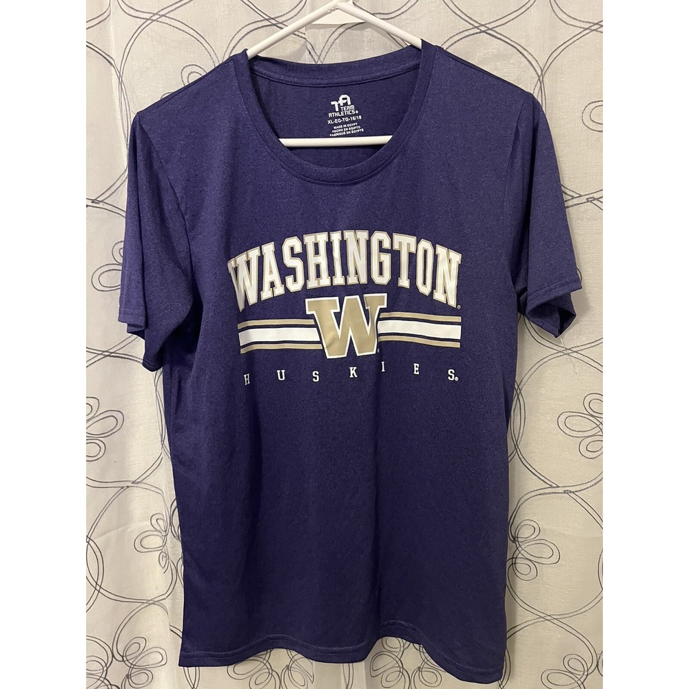Team Athletics Purple Washington Huskies‎ Short Sleeve Size XL (16/18)